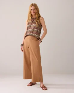 7/8 length trousers with slit