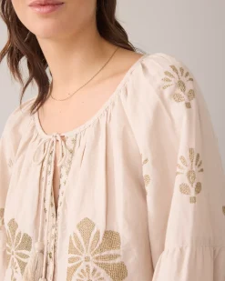 A-line top with embroidery