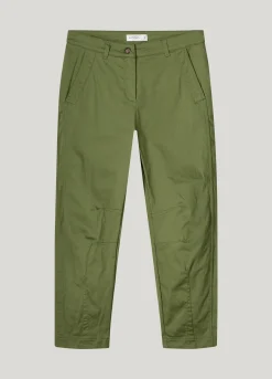 Barrel-fit trousers with decorative seams