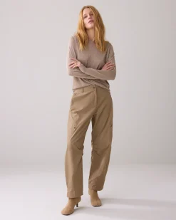 Barrel-fit trousers with puff effect