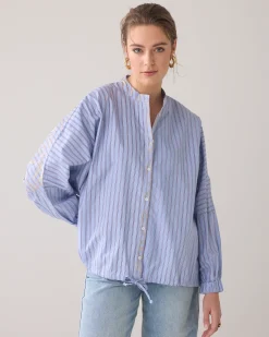 Blouse in a metallic pattern