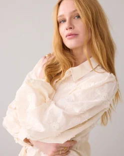 Blouse with 3D flowers