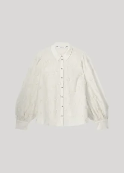 Blouse with 3D flowers