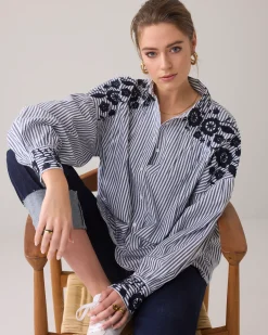 Blouse with embroidered details