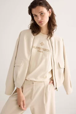 Blousy bomber jacket with flap pockets