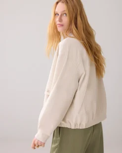 Blousy bomber jacket with flap pockets