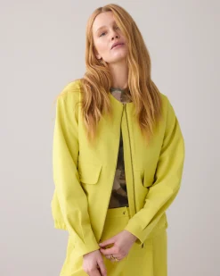 Blousy bomber jacket with flap pockets