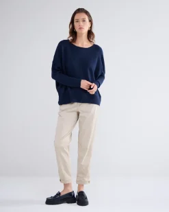 Boat-neck jumper