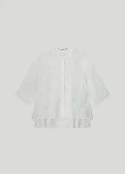 3D blouse with flowers