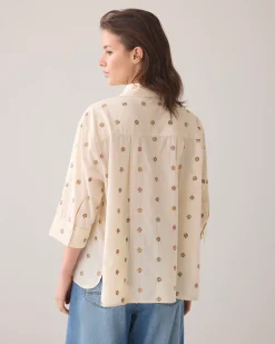 3D blouse with flowers