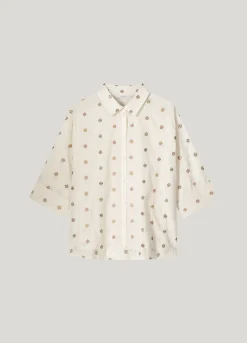 3D blouse with flowers