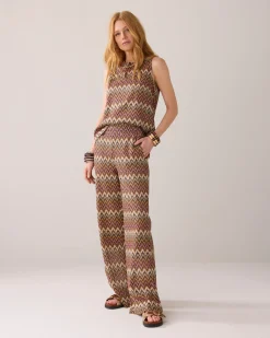 Flared trousers zigzag