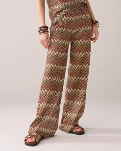 Flared trousers zigzag