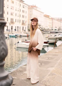 Flowy dip-dye trousers