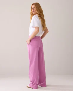 Long trousers in lyocell blend