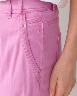 Long trousers in lyocell blend