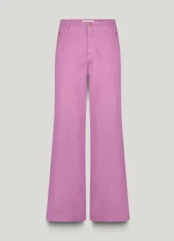 Long trousers in lyocell blend