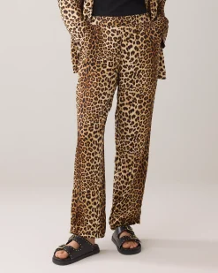 Puff trousers with panther print