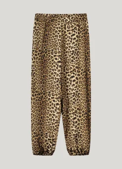 Puff trousers with panther print