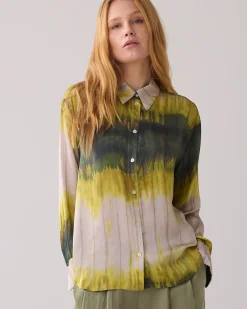 Tie dye shirt blouse made of Ecovero fabric