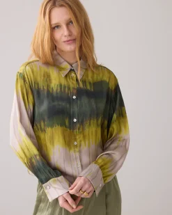 Tie dye shirt blouse made of Ecovero fabric