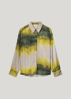 Tie dye shirt blouse made of Ecovero fabric