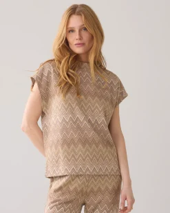 Top in zigzag jacquard