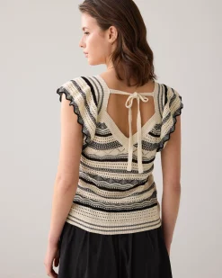 Top with butterfly sleeves