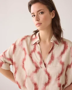 Top with polo collar