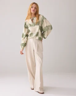 Top with tie dye print and lurex