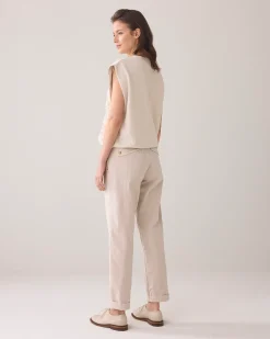 Trousers in twill fabric