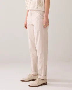 Trousers in twill fabric