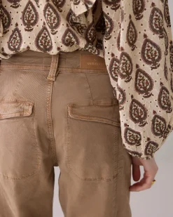 Trousers in twill fabric