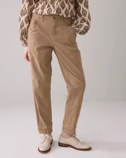 Trousers in twill fabric