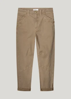 Trousers in twill fabric
