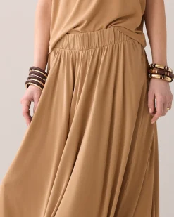 Wide ankle-length skirt