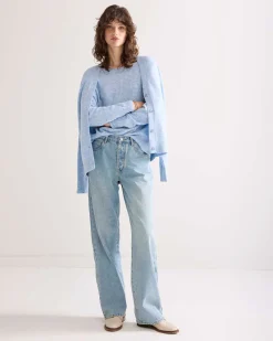 Wide boat-neck jumper