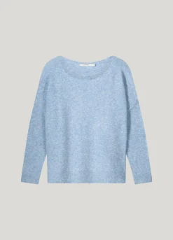 Wide boat-neck jumper