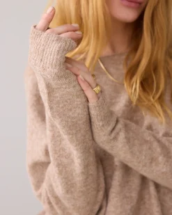 Wide boat-neck jumper