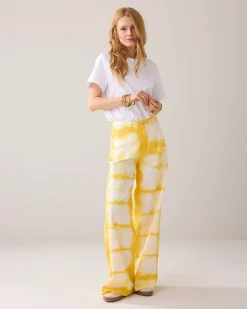 Wide tie-dye trousers