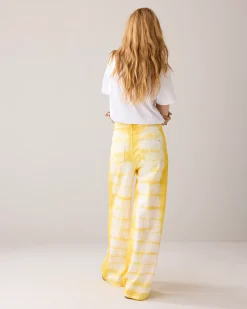 Wide tie-dye trousers