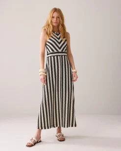 Zigzag maxi-dress