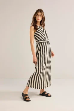 Zigzag maxi-dress